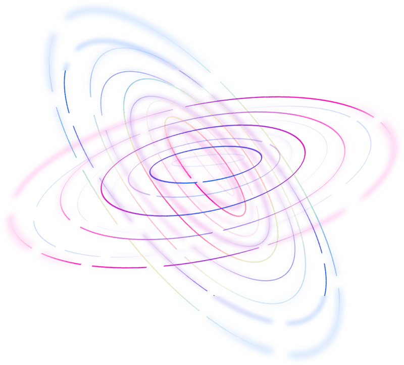 Abstract representation of artificial intelligence concepts with swirling patterns of magenta and blue lines against a white background. The lines interlace to form a dynamic, fluid shape, suggesting complex data streams and neural networks involved in machine learning processes.